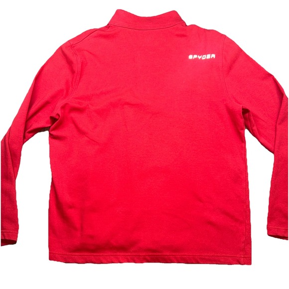 Spyder Men's Large Red Quarter Zip Pullover Outdoors Fishing Lightweight - Picture 6 of 9